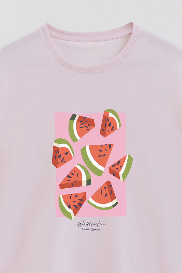 REMERA BASICA ESTAMPADA FRUITS WATERMELON