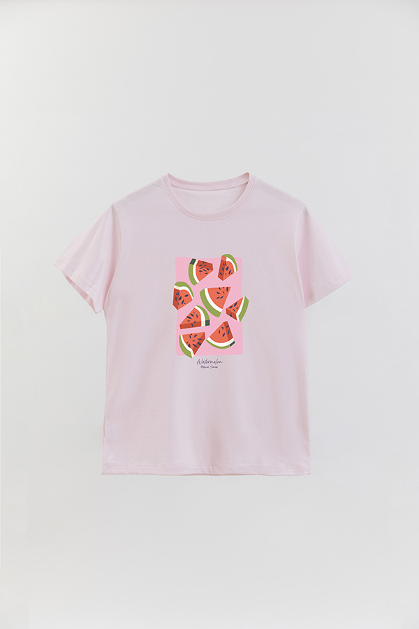 REMERA BASICA ESTAMPADA FRUITS WATERMELON