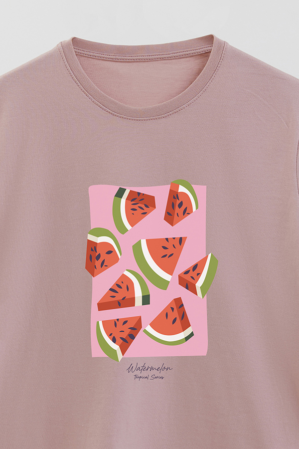 REMERA BASICA ESTAMPADA FRUITS WATERMELON