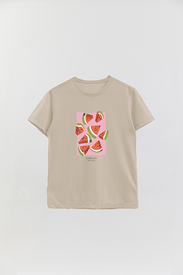 REMERA BASICA ESTAMPADA FRUITS WATERMELON