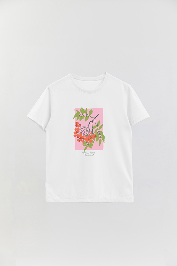 REMERA BASICA ESTAMPADA FRUITS ROWANBERRY