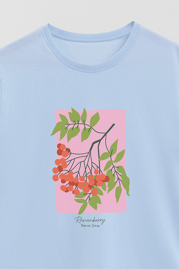REMERA BASICA ESTAMPADA FRUITS ROWANBERRY