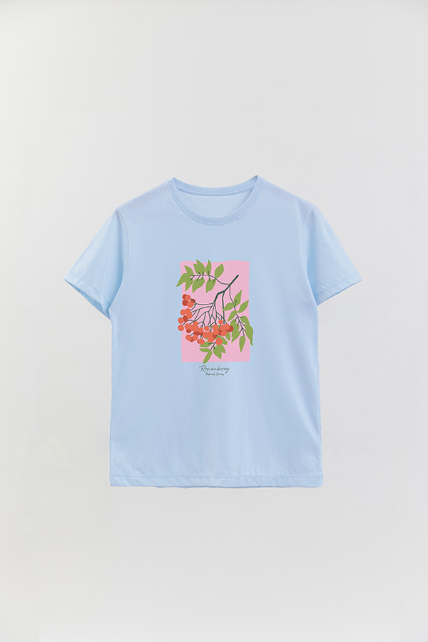 REMERA BASICA ESTAMPADA FRUITS ROWANBERRY