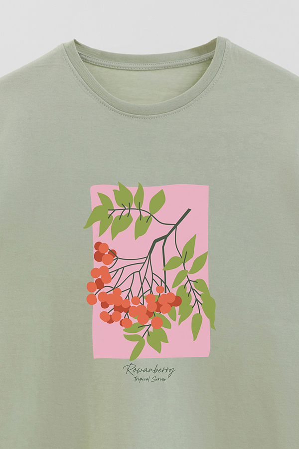 REMERA BASICA ESTAMPADA FRUITS ROWANBERRY