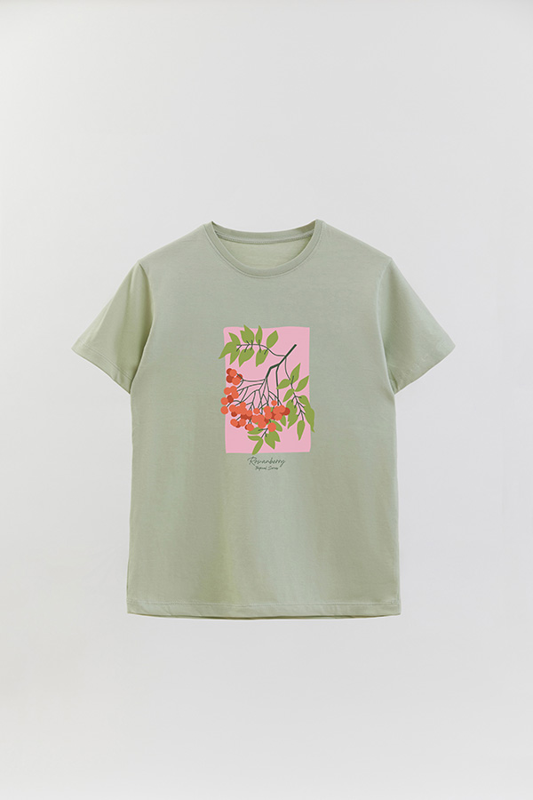 REMERA BASICA ESTAMPADA FRUITS ROWANBERRY