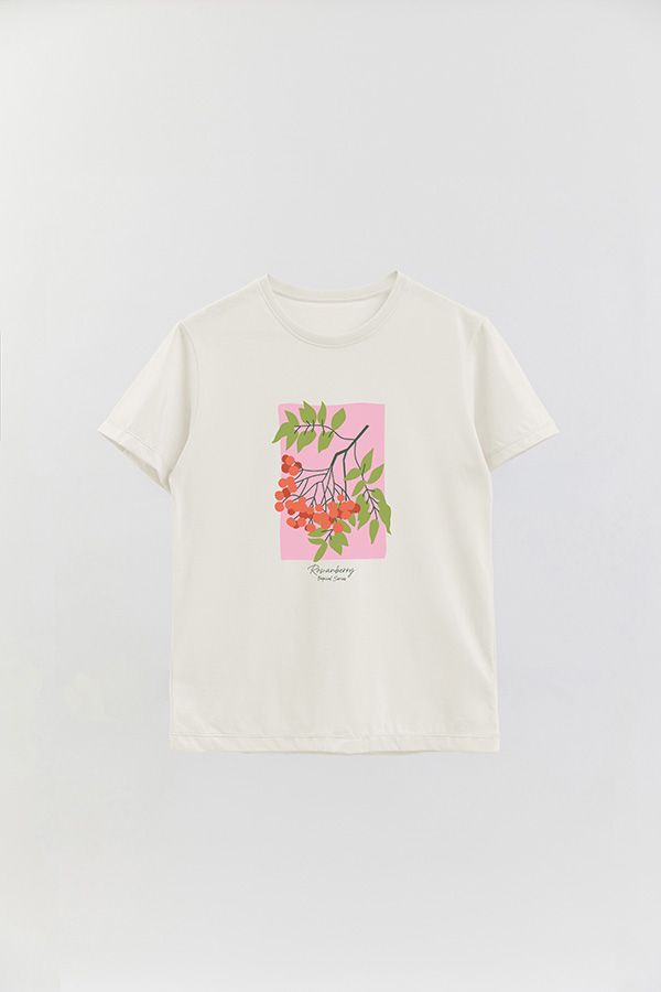 REMERA BASICA ESTAMPADA FRUITS ROWANBERRY