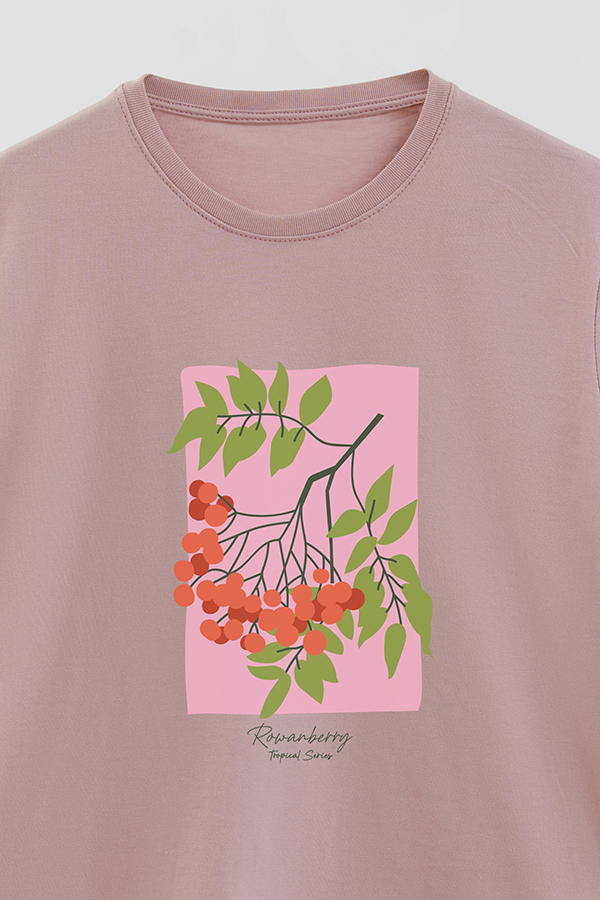 REMERA BASICA ESTAMPADA FRUITS ROWANBERRY
