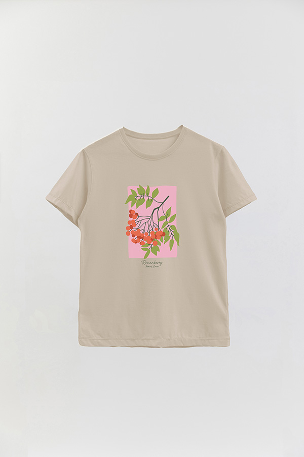 REMERA BASICA ESTAMPADA FRUITS ROWANBERRY