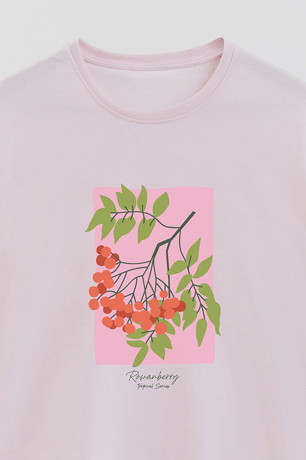 REMERA BASICA ESTAMPADA FRUITS ROWANBERRY