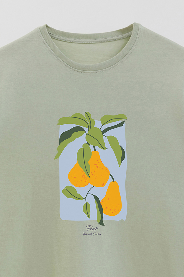 REMERA BASICA ESTAMPADA FRUITS PINEAPPLE