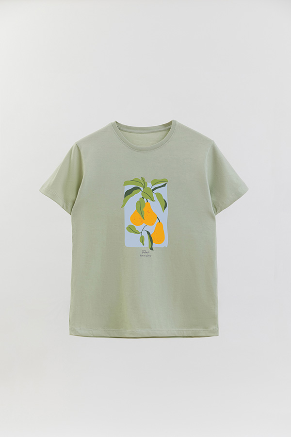 REMERA BASICA ESTAMPADA FRUITS PINEAPPLE