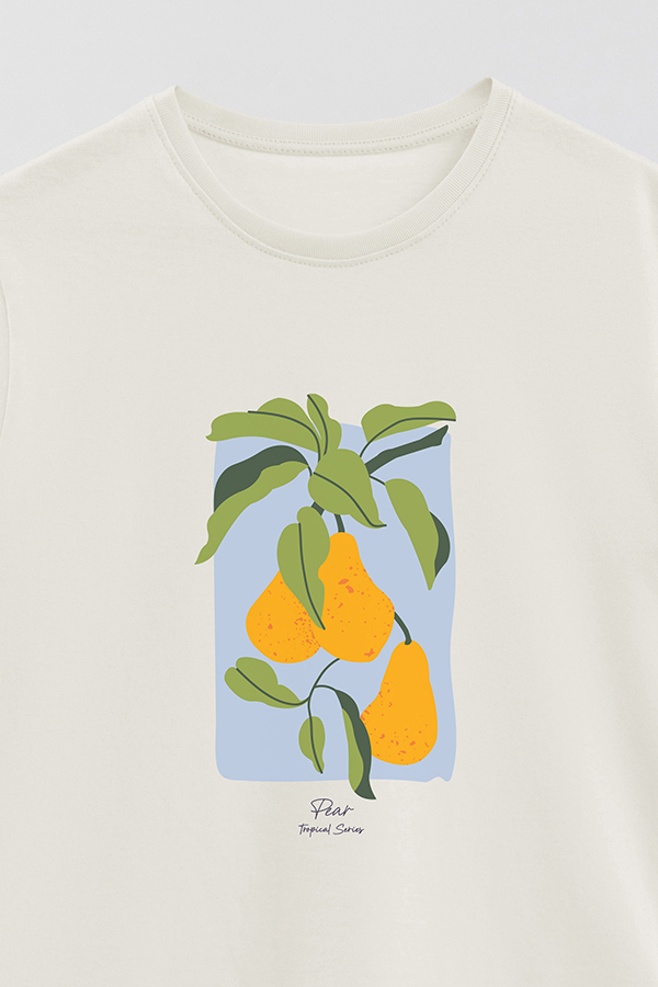 REMERA BASICA ESTAMPADA FRUITS PINEAPPLE