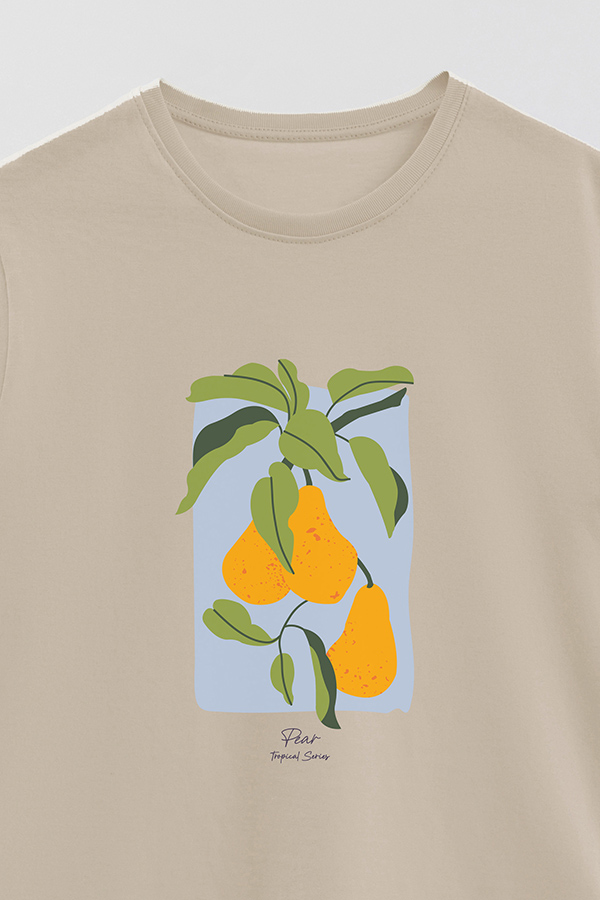 REMERA BASICA ESTAMPADA FRUITS PEAR
