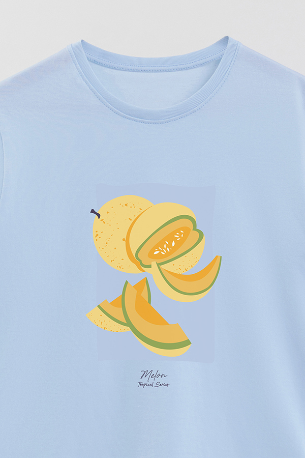 REMERA BASICA ESTAMPADA FRUITS MELON