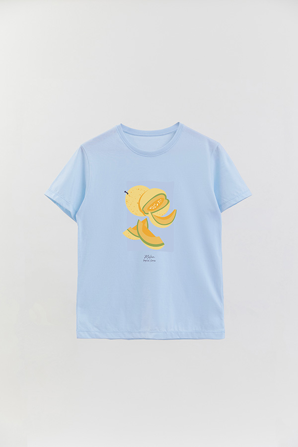 REMERA BASICA ESTAMPADA FRUITS MELON