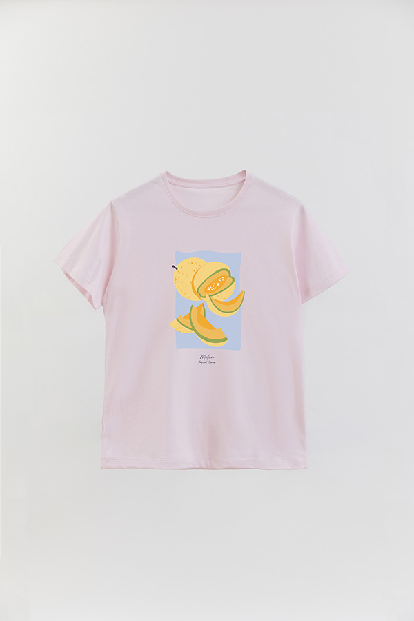 REMERA BASICA ESTAMPADA FRUITS MELON