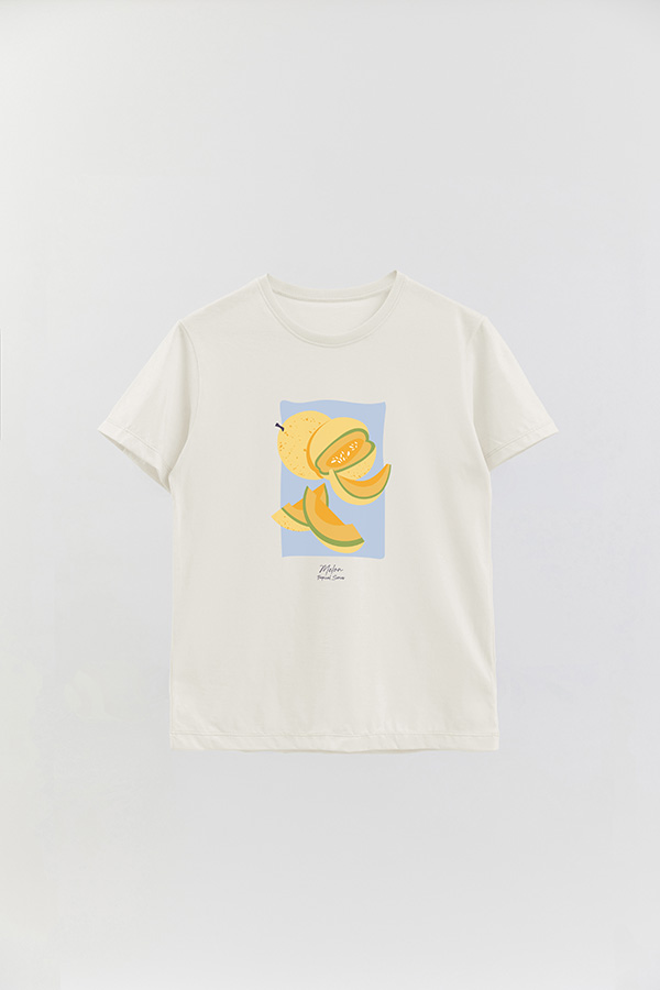REMERA BASICA ESTAMPADA FRUITS MELON