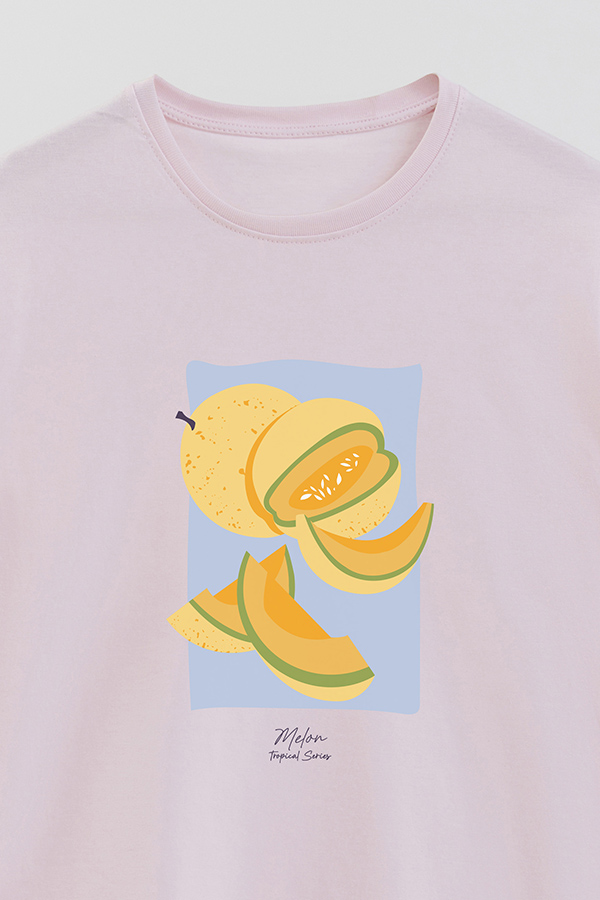 REMERA BASICA ESTAMPADA FRUITS MELON
