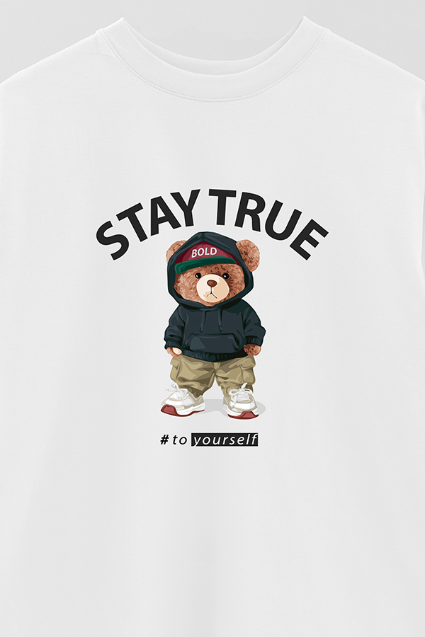 REMERA OVER ESTAMPADA UNISEX STAY TRUE