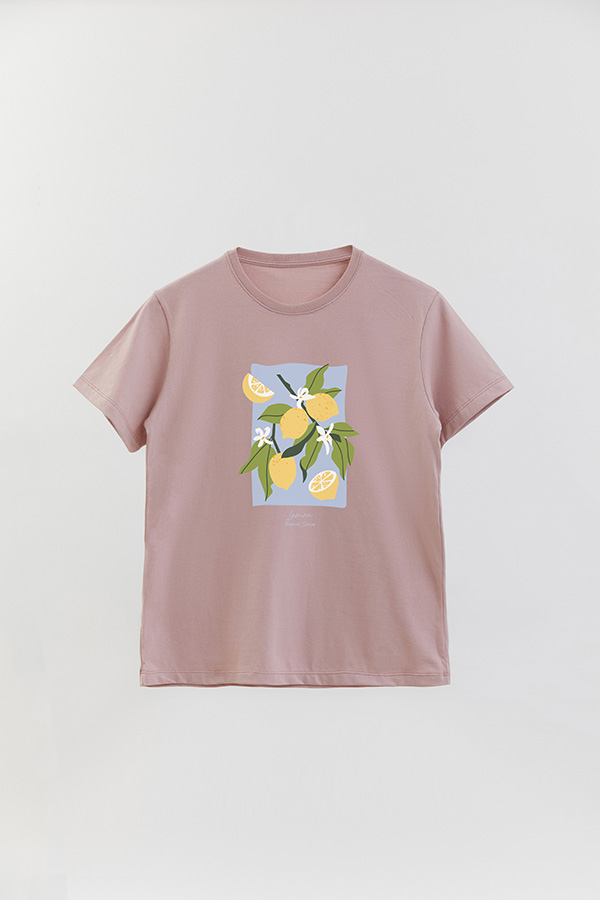 REMERA BASICA ESTAMPADA FRUITS LEMON