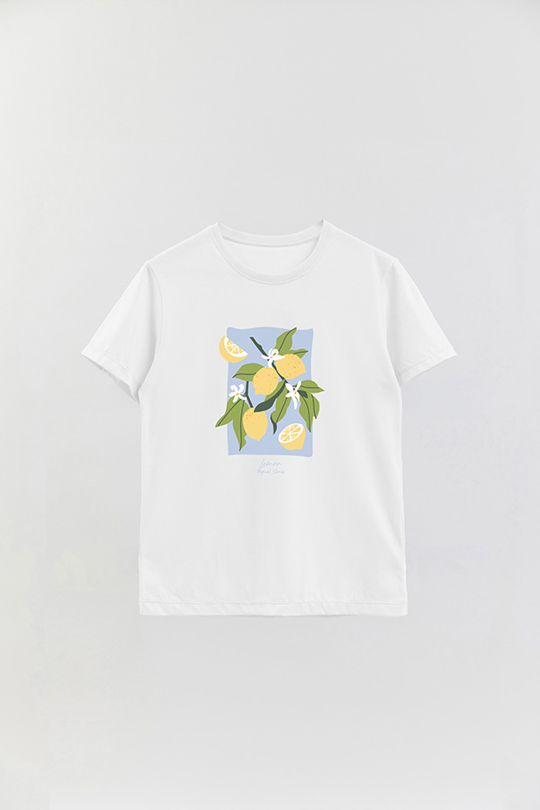 REMERA BASICA ESTAMPADA FRUITS LEMON