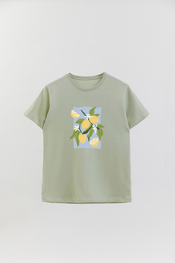 REMERA BASICA ESTAMPADA FRUITS LEMON