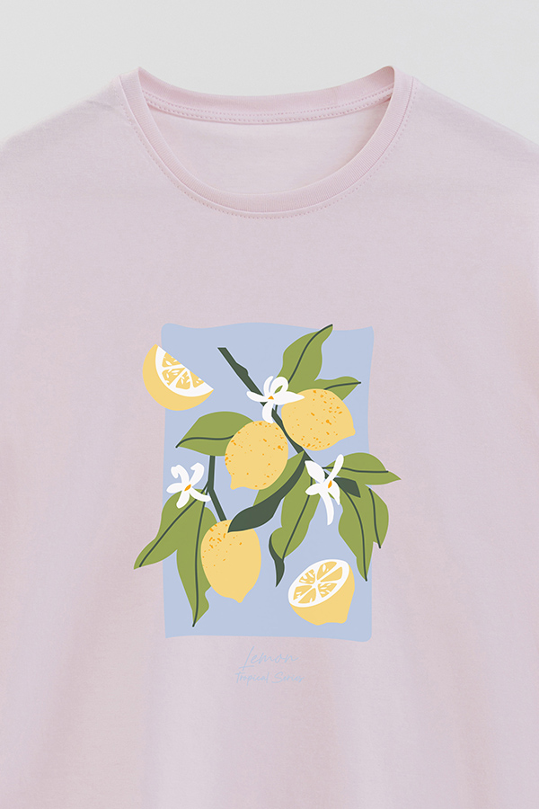 REMERA BASICA ESTAMPADA FRUITS LEMON