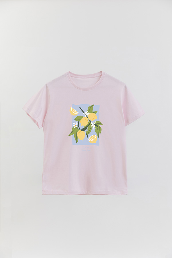 REMERA BASICA ESTAMPADA FRUITS LEMON