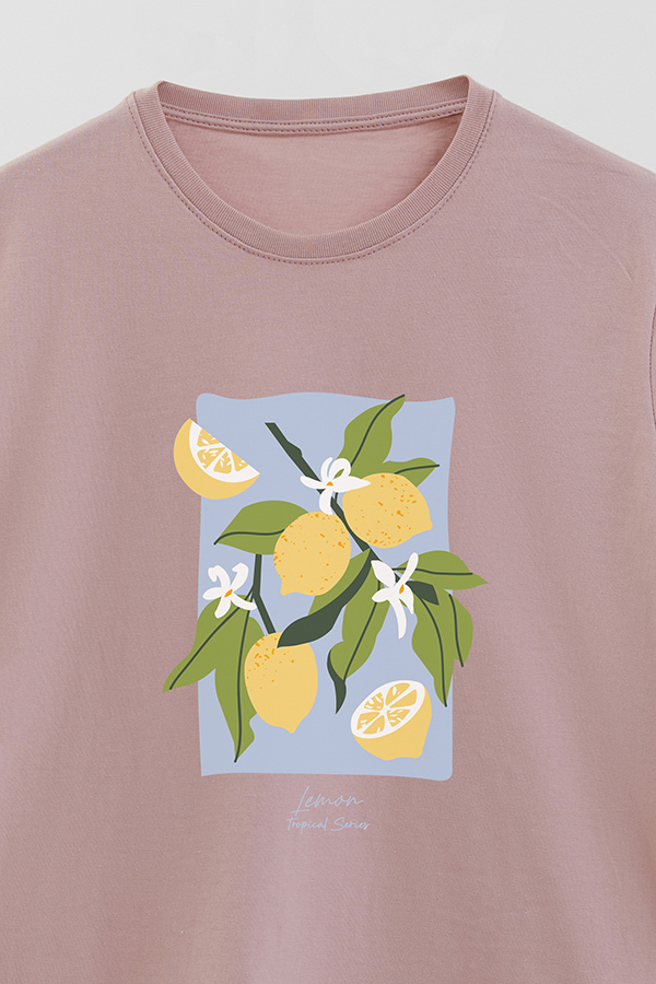 REMERA BASICA ESTAMPADA FRUITS LEMON