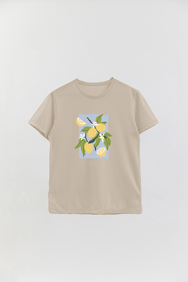 REMERA BASICA ESTAMPADA FRUITS LEMON