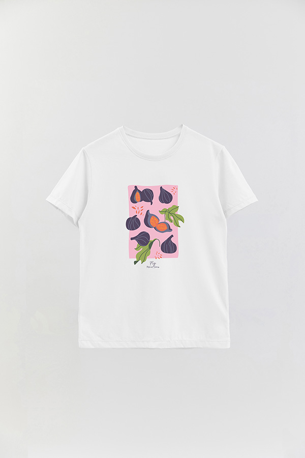 REMERA BASICA ESTAMPADA FRUITS FIG