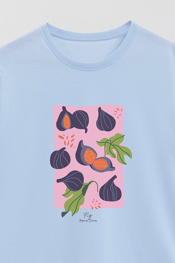 REMERA BASICA ESTAMPADA FRUITS FIG