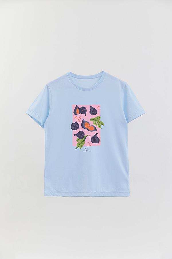 REMERA BASICA ESTAMPADA FRUITS FIG