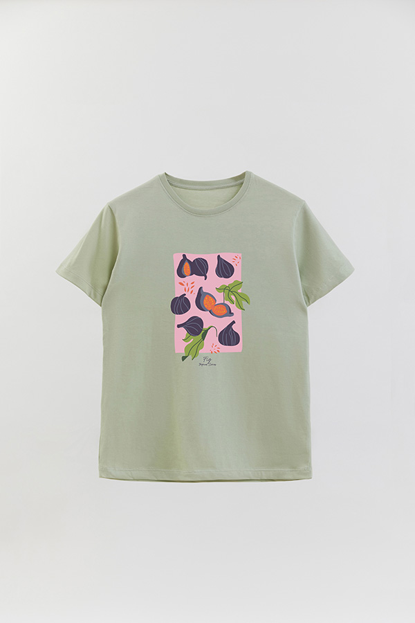 REMERA BASICA ESTAMPADA FRUITS FIG