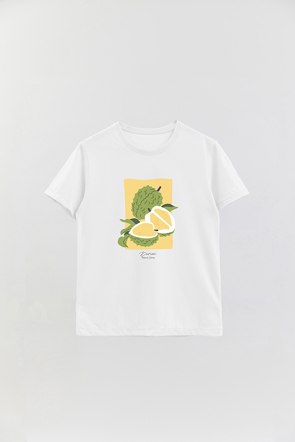 REMERA BASICA ESTAMPADA FRUITS DURIAN