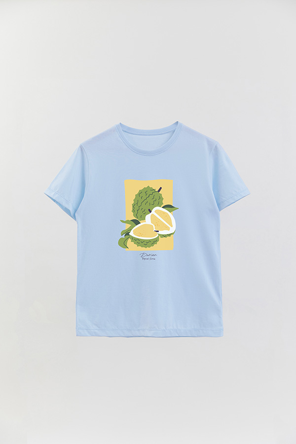 REMERA BASICA ESTAMPADA FRUITS DURIAN