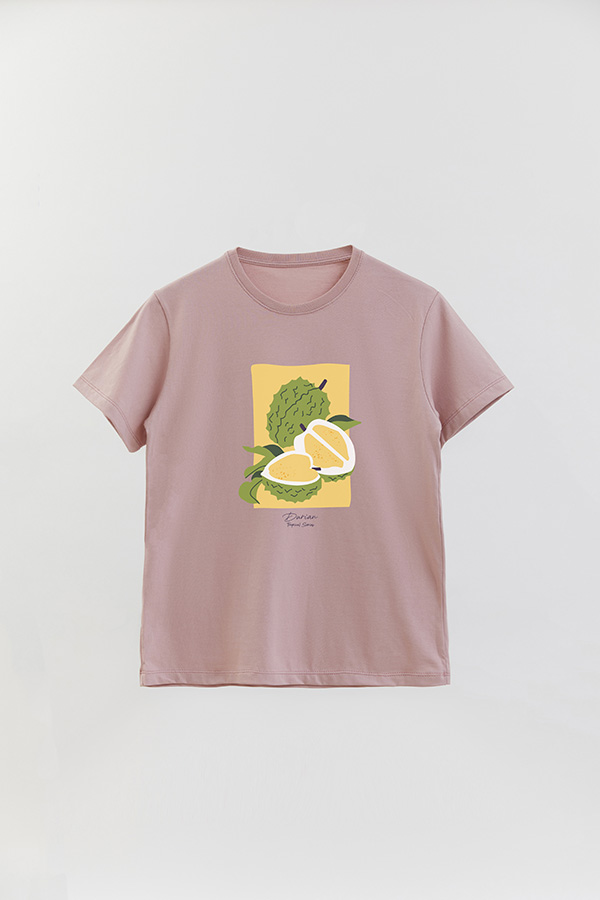 REMERA BASICA ESTAMPADA FRUITS DURIAN