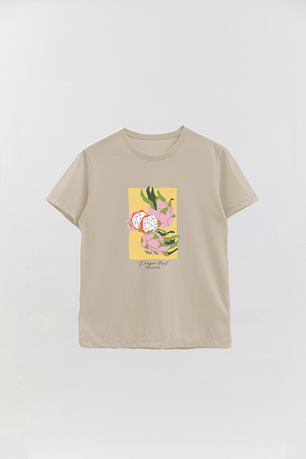 REMERA BASICA ESTAMPADA FRUITS DRAGON FRUIT