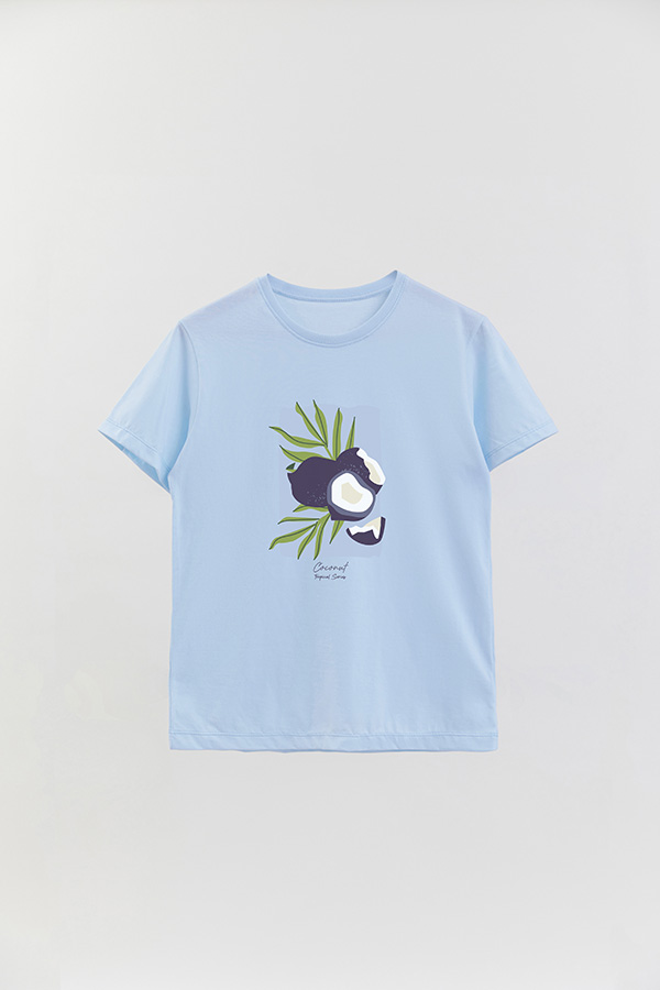 REMERA BASICA ESTAMPADA FRUITS COCONUT
