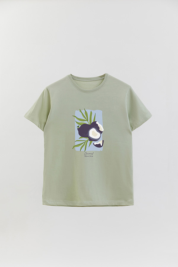 REMERA BASICA ESTAMPADA FRUITS COCONUT