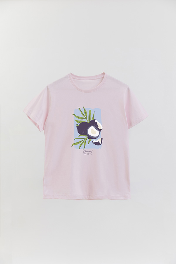 REMERA BASICA ESTAMPADA FRUITS COCONUT