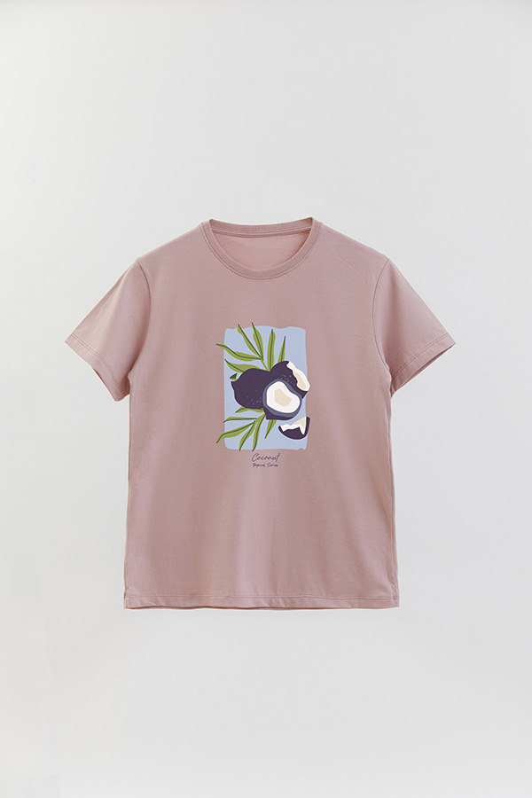REMERA BASICA ESTAMPADA FRUITS COCONUT
