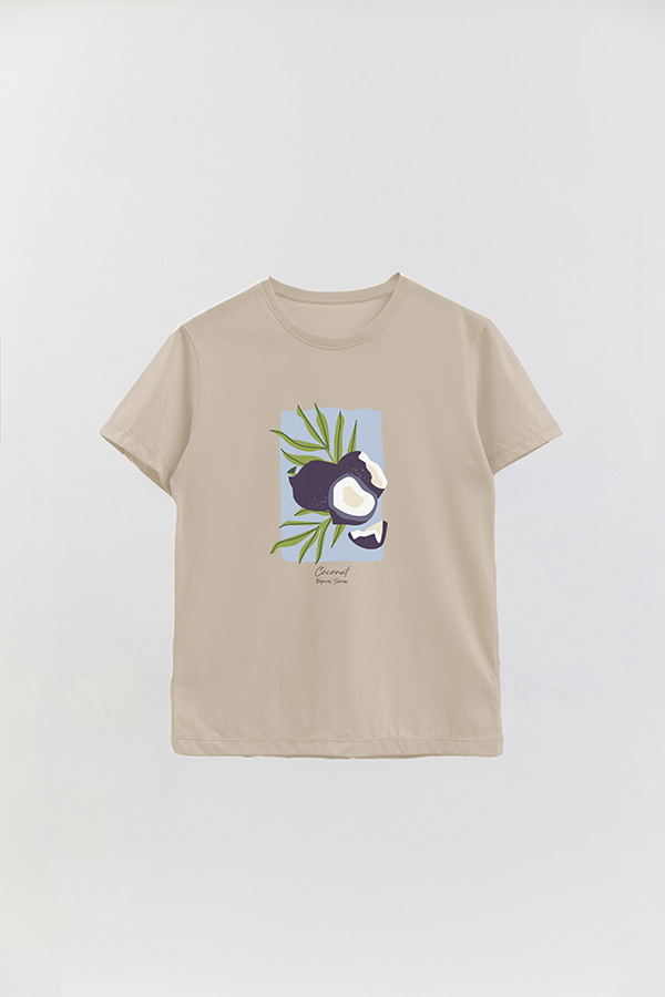 REMERA BASICA ESTAMPADA FRUITS COCONUT