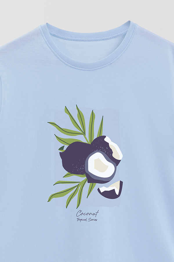 REMERA BASICA ESTAMPADA FRUITS COCONUT
