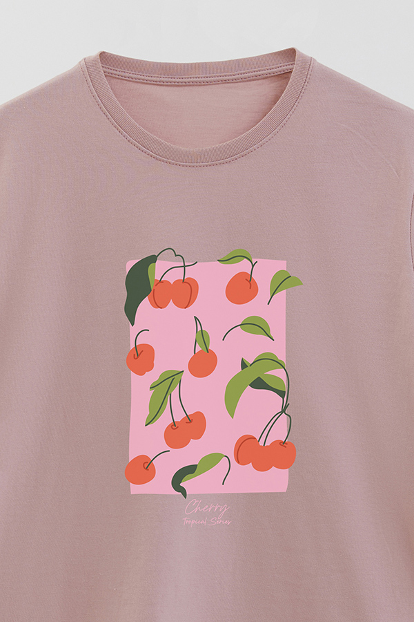 REMERA BASICA ESTAMPADA FRUITS CHERRY