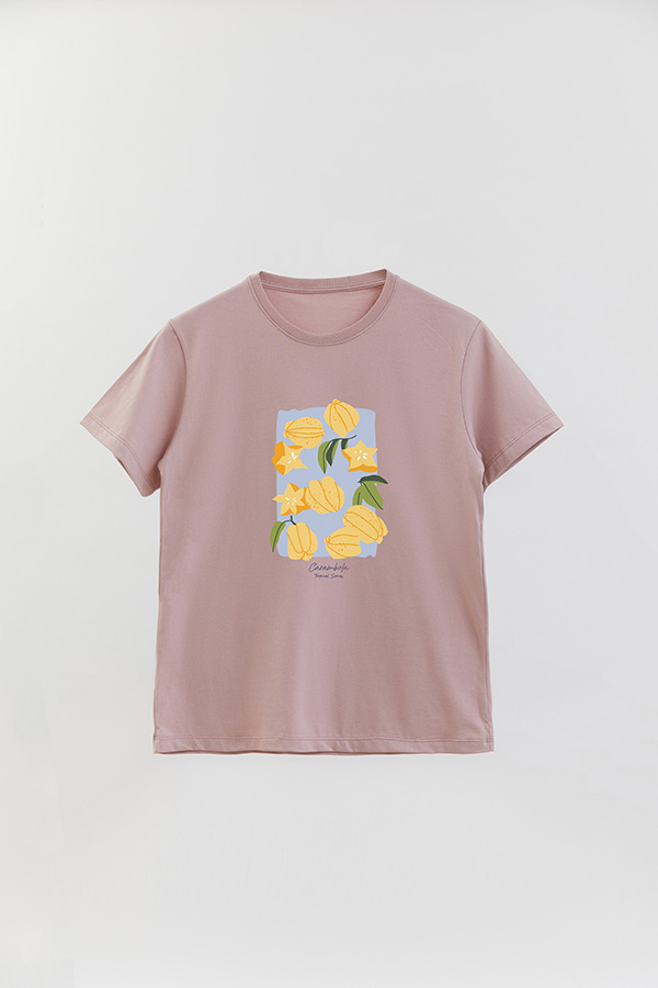 REMERA BASICA ESTAMPADA FRUITS CARAMBOLA
