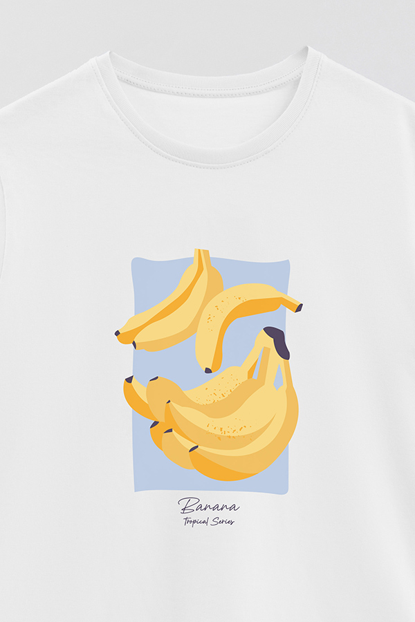 REMERA BASICA ESTAMPADA FRUITS BANANA
