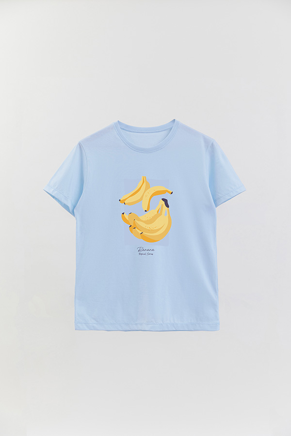 REMERA BASICA ESTAMPADA FRUITS BANANA