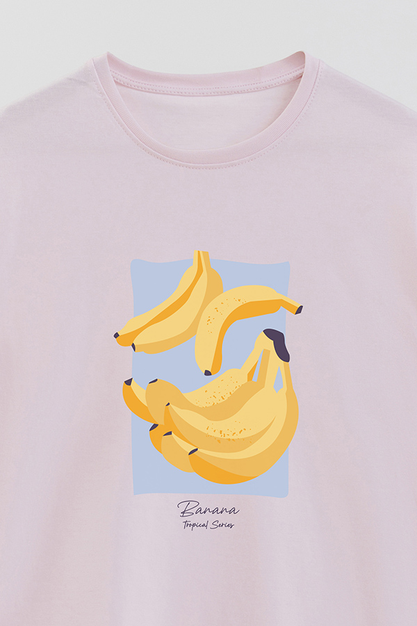 REMERA BASICA ESTAMPADA FRUITS BANANA
