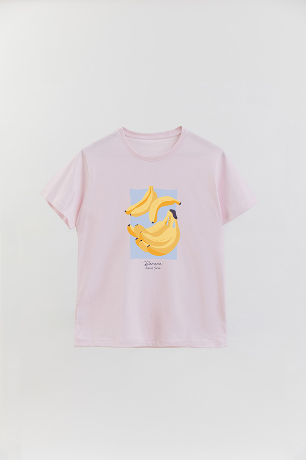 REMERA BASICA ESTAMPADA FRUITS BANANA